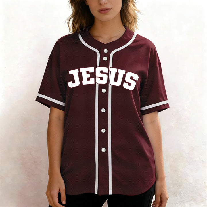 Christianartworkshop Rooted In Christ Black Button Up Baseball Jersey - image 18