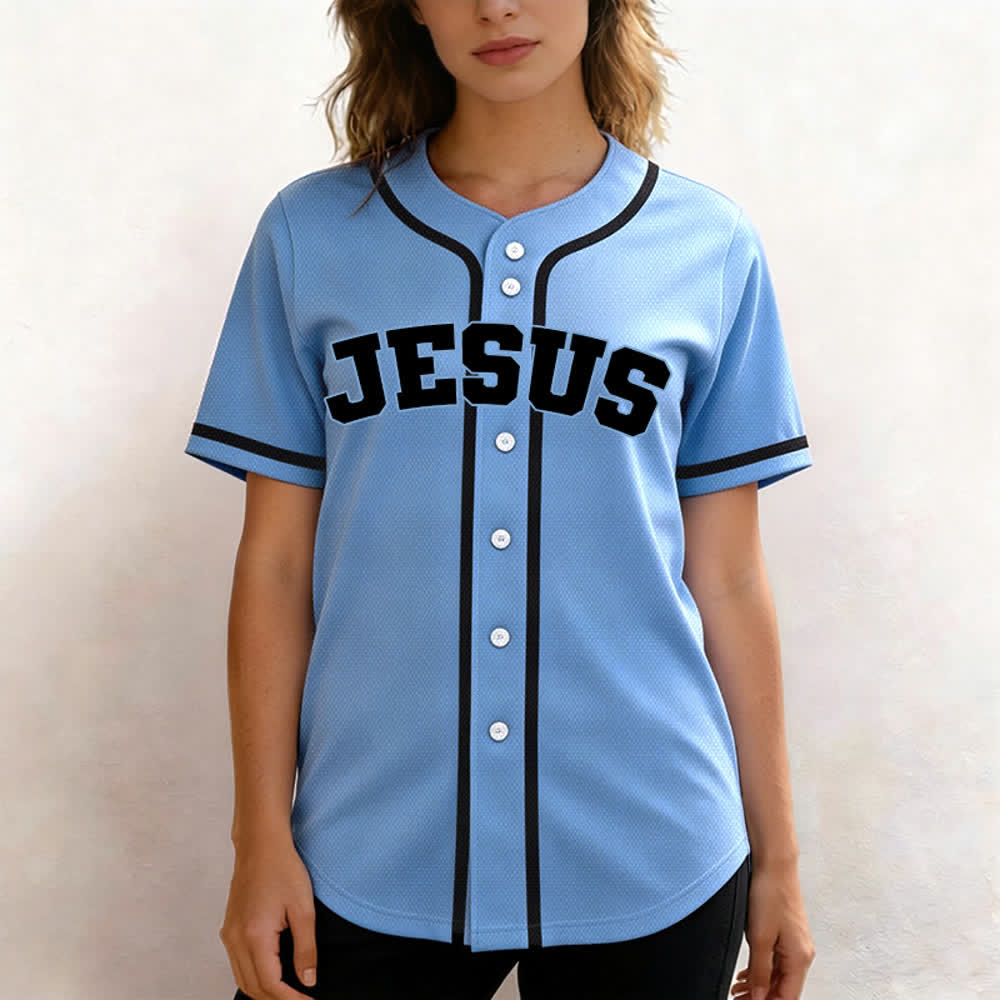 Christianartworkshop Rooted In Christ Black Button Up Baseball Jersey - image 46