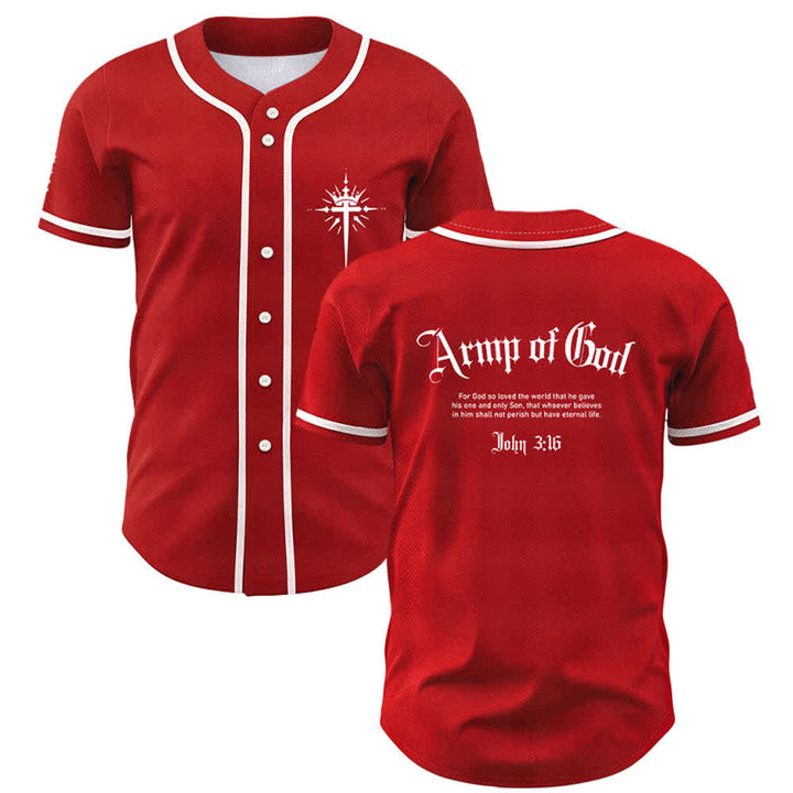 Christianartworkshop Army Of God Mesh Streetwear Baseball Jersey - Red - 5XL - image 35