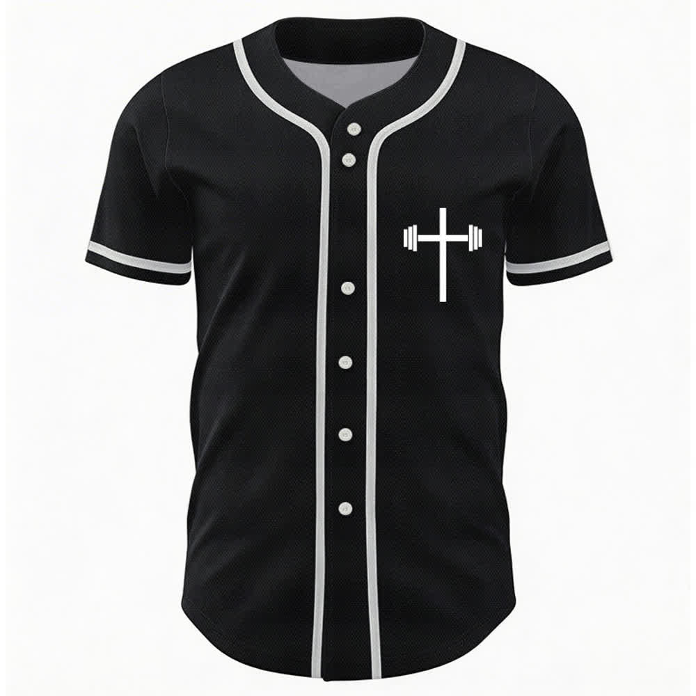 Christianartworkshop Lift Heavy Pray Hard Navy Baseball Jersey - image 30