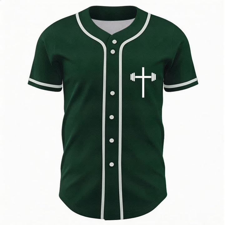 Christianartworkshop Lift Heavy Pray Hard Navy Baseball Jersey - image 16