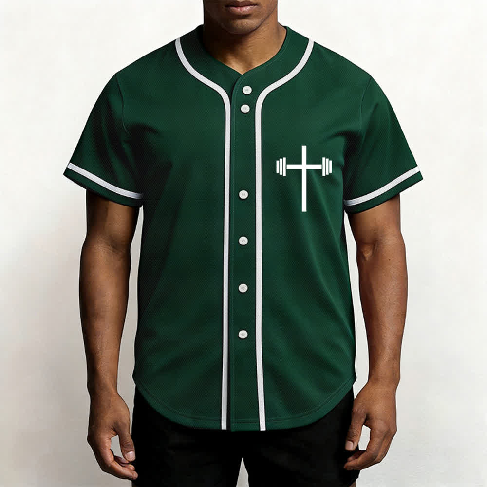 Christianartworkshop Lift Heavy Pray Hard Navy Baseball Jersey - image 20