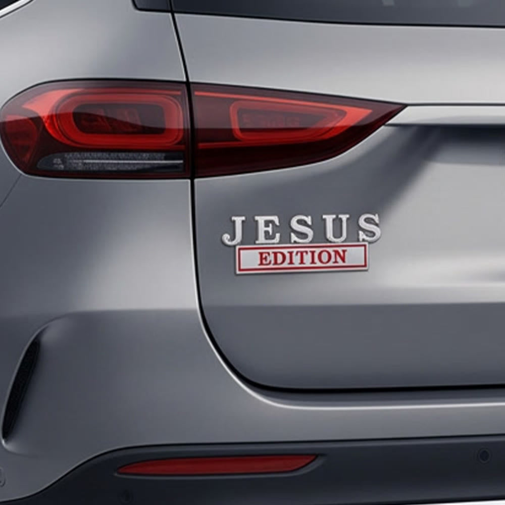 Christianartworkshop 3D Metal Jesus Edition Car Emblem: Emblem of Faithful Roadside Testimony - image 1
