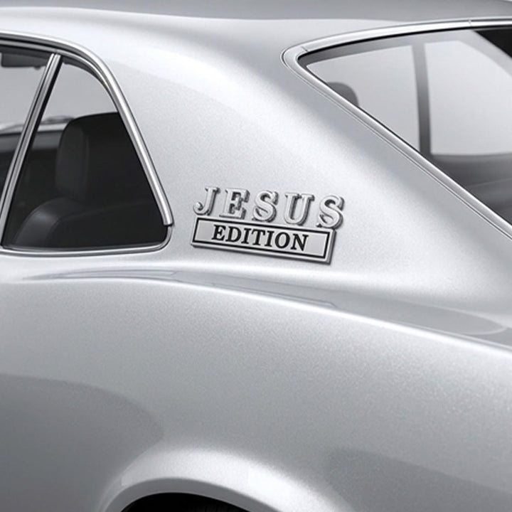 Christianartworkshop 3D Metal Jesus Edition Car Emblem: Emblem of Faithful Roadside Testimony - image 2