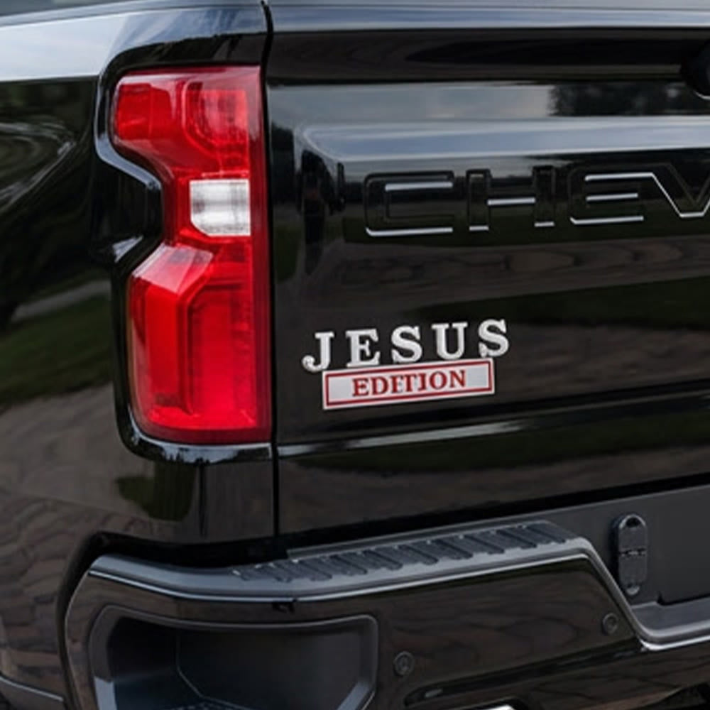 Christianartworkshop 3D Metal Jesus Edition Car Emblem: Emblem of Faithful Roadside Testimony - image 7