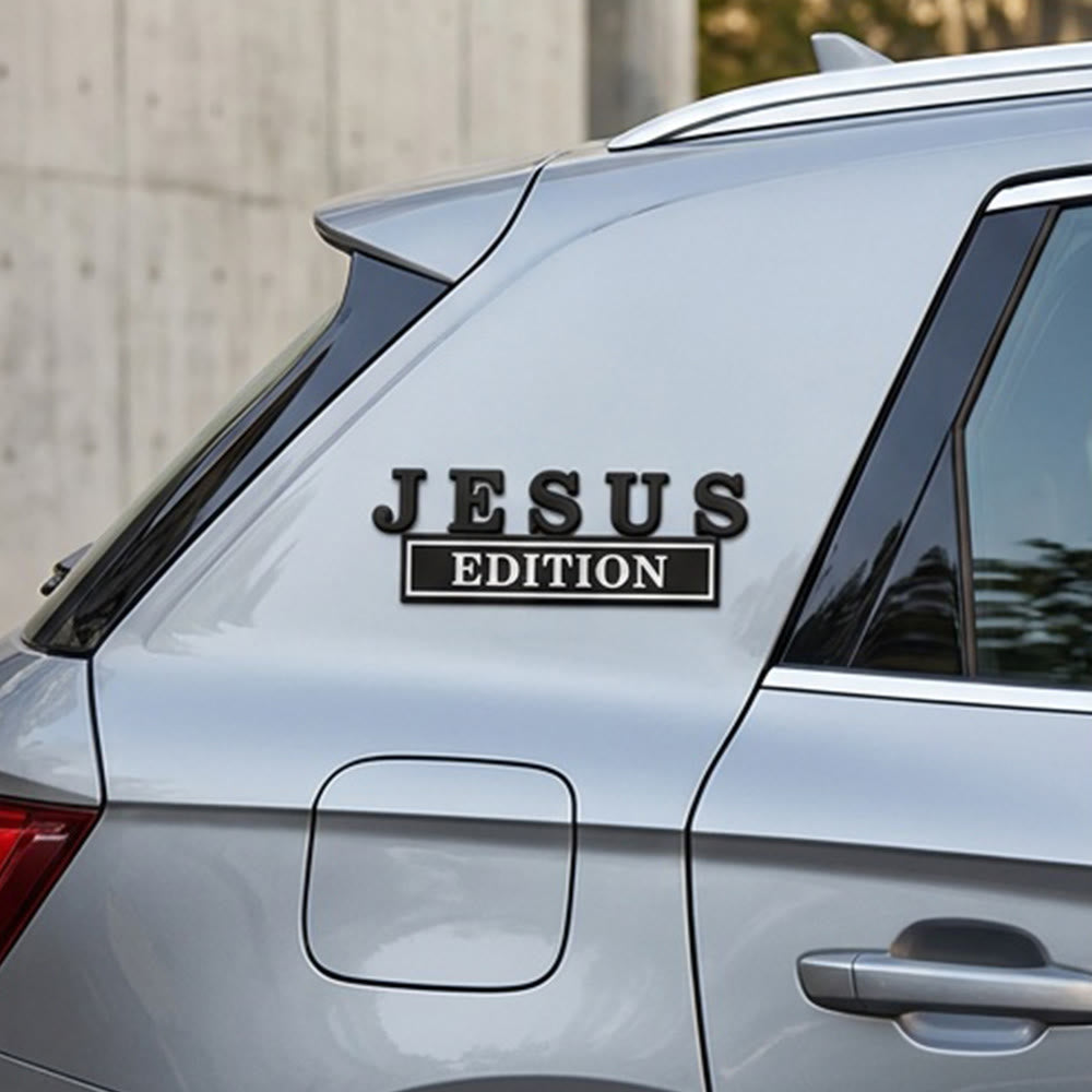 Christianartworkshop 3D Metal Jesus Edition Car Emblem: Emblem of Faithful Roadside Testimony - image 3