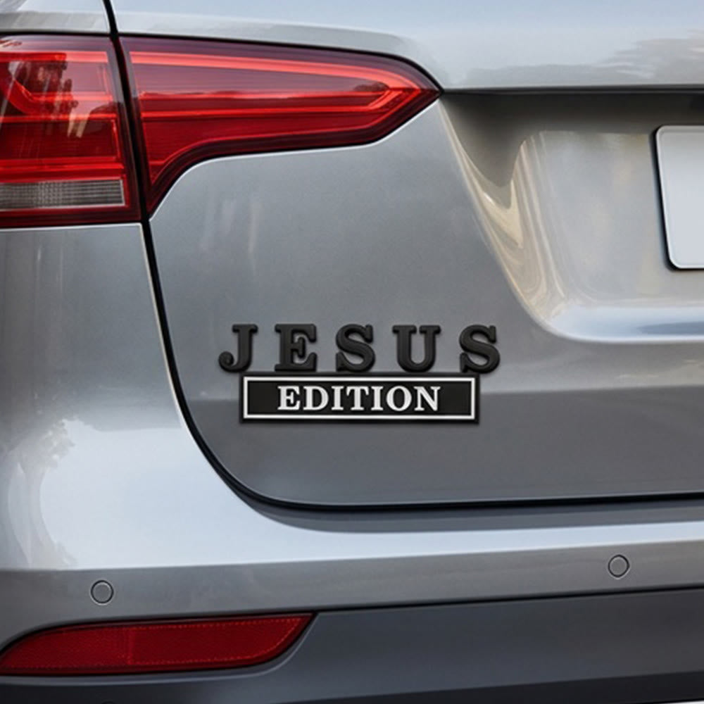Christianartworkshop 3D Metal Jesus Edition Car Emblem: Emblem of Faithful Roadside Testimony - image 4