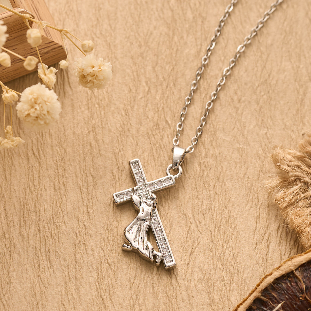 Christianartworkshop Sculpted Sacred Figure Pendant Chain Necklace: Icon of Peaceful Inner Meditation - image 6