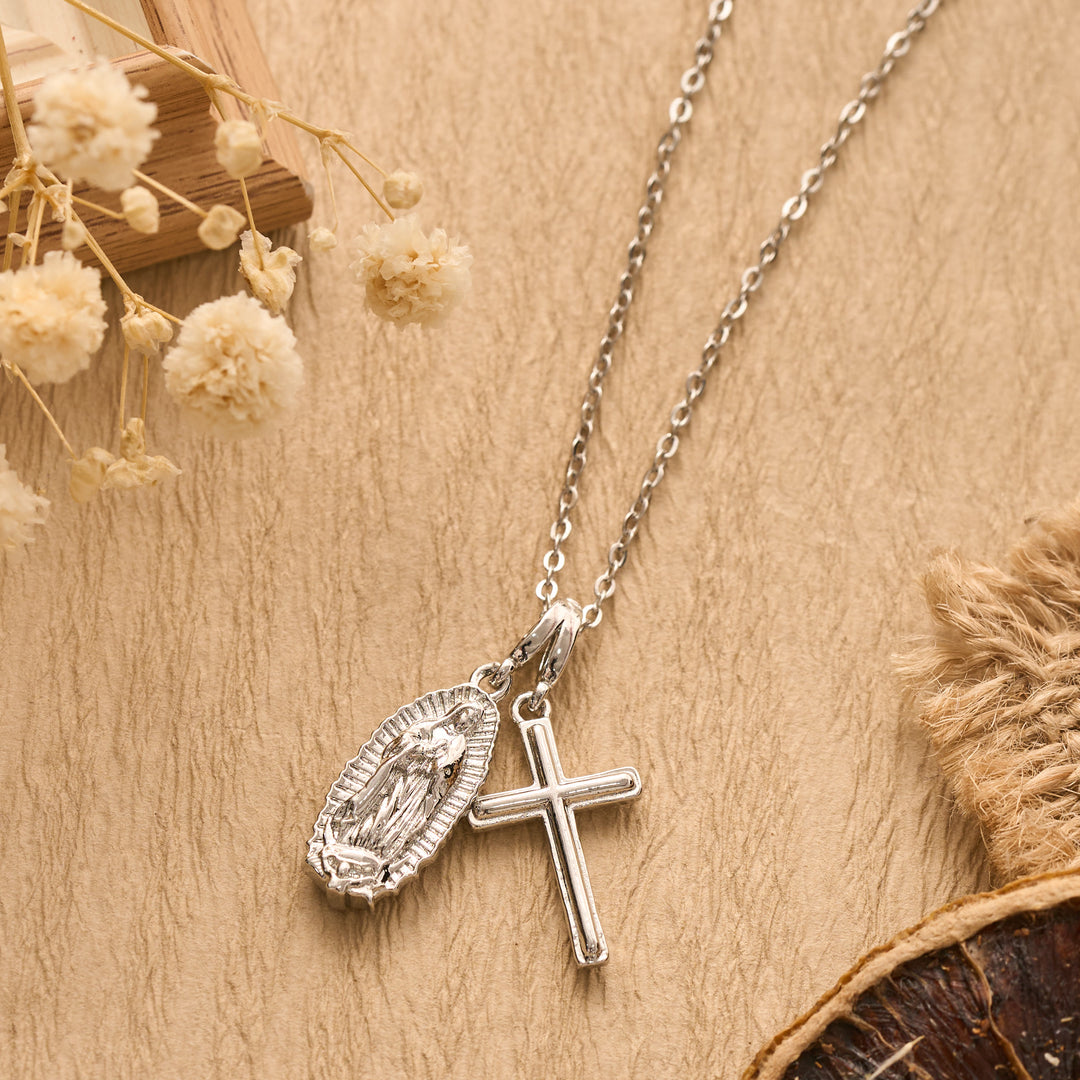 Christianartworkshop Sculpted Sacred Figure Pendant Chain Necklace: Icon of Peaceful Inner Meditation - image 8