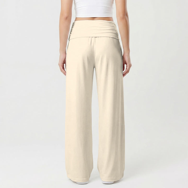 Christianartworkshop Ivory Heart Sketch Foldover Lounge Women's Wide Leg Pants - image 2