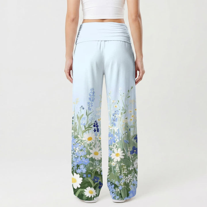 Christianartworkshop Blue Meadow Embrace Women’s Wide Leg Pants - image 2