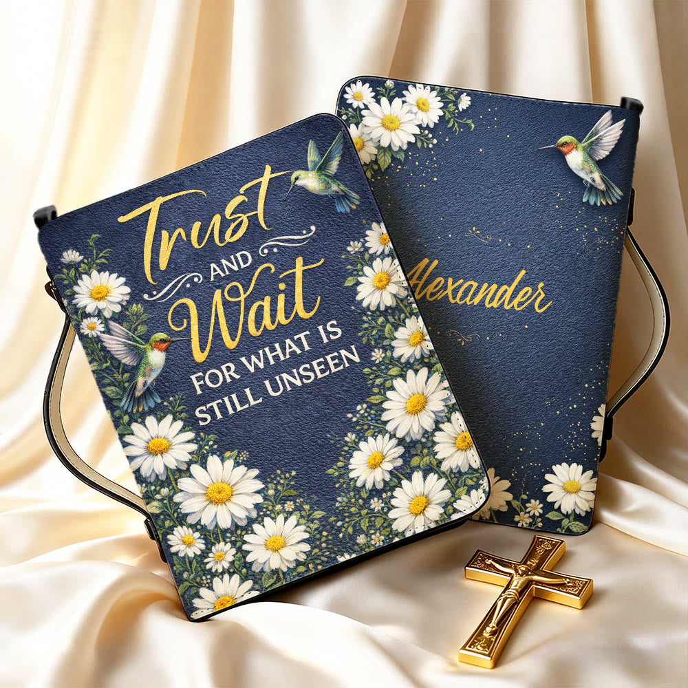 Christianartworkshop Trust And Wait Romans 8:24 Daisy & Hummingbird Bible Cover - image 11