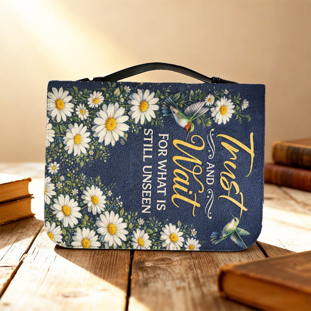 Christianartworkshop Trust And Wait Romans 8:24 Daisy & Hummingbird Bible Cover - image 9