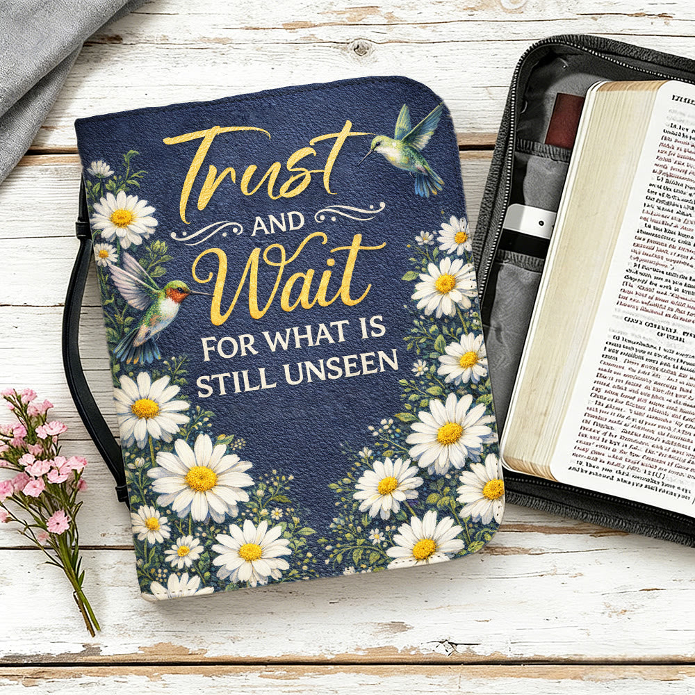Christianartworkshop Trust And Wait Romans 8:24 Daisy & Hummingbird Bible Cover - image 13