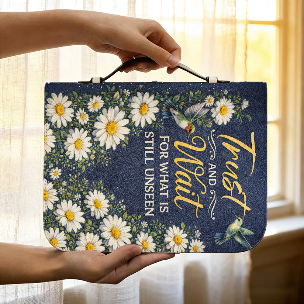 Christianartworkshop Trust And Wait Romans 8:24 Daisy & Hummingbird Bible Cover - image 10