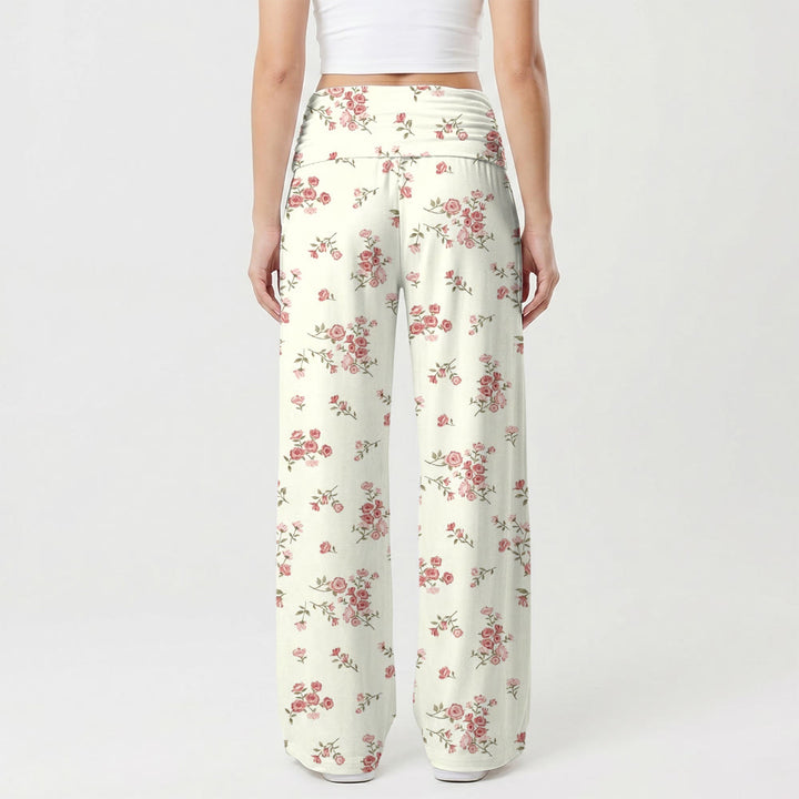 Christianartworkshop Rose Heart Foldover Lounge Women's Wide Leg Pants - image 2