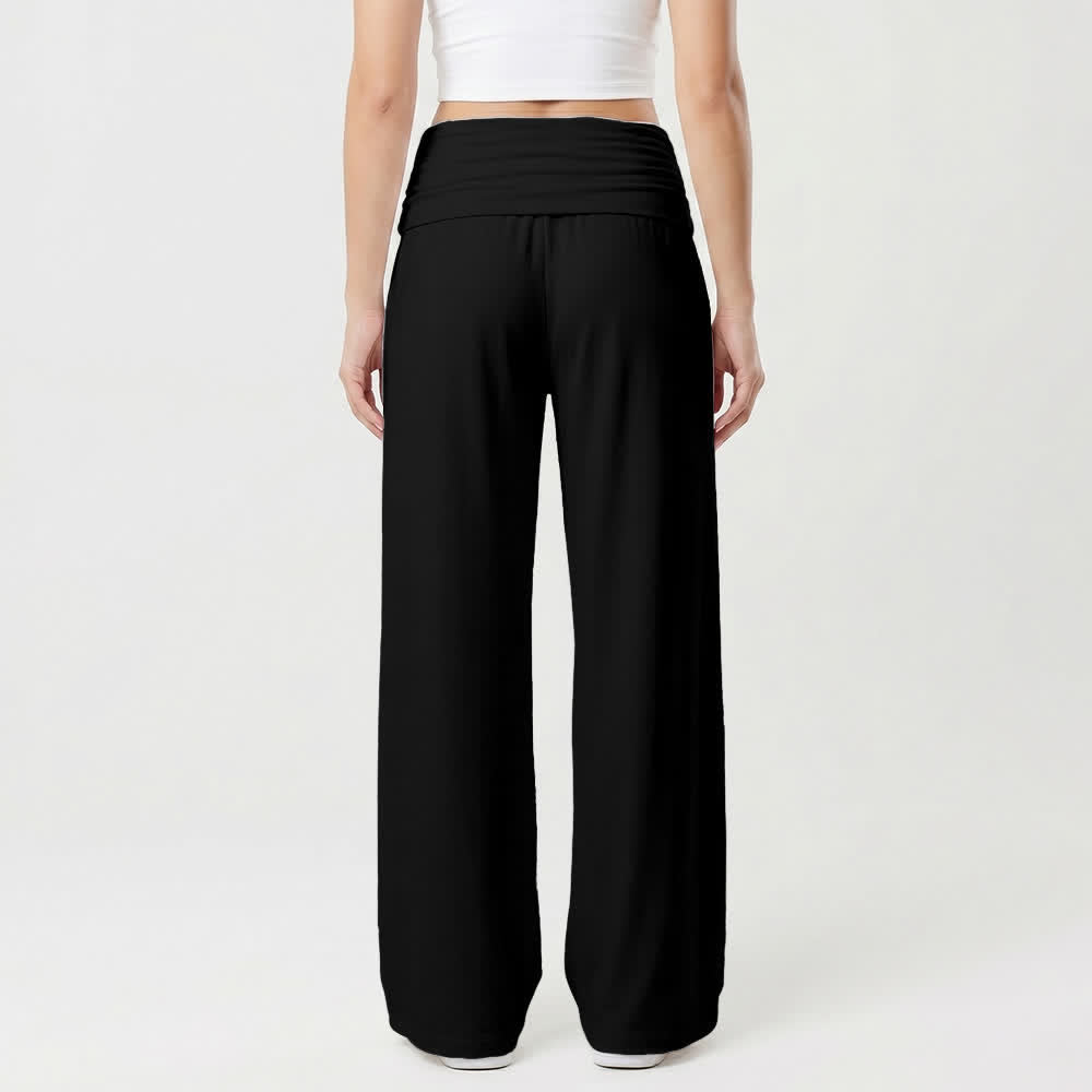Christianartworkshop I Heart Jesus Foldover Waist Women's Wide Leg Pants - image 2