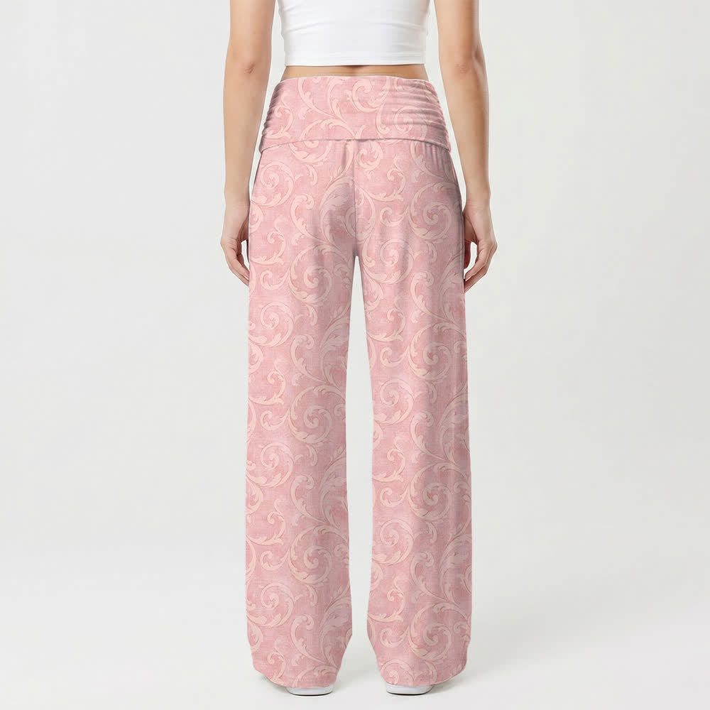 Christianartworkshop Jesus Is The Way Blush Scroll Women's Wide Leg Pants - image 2