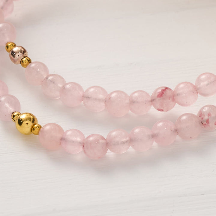 Christianartworkshop Magnetic Strawberry Agate Rosary Bracelet: Emblem of Divine Grace & Purity - image 3