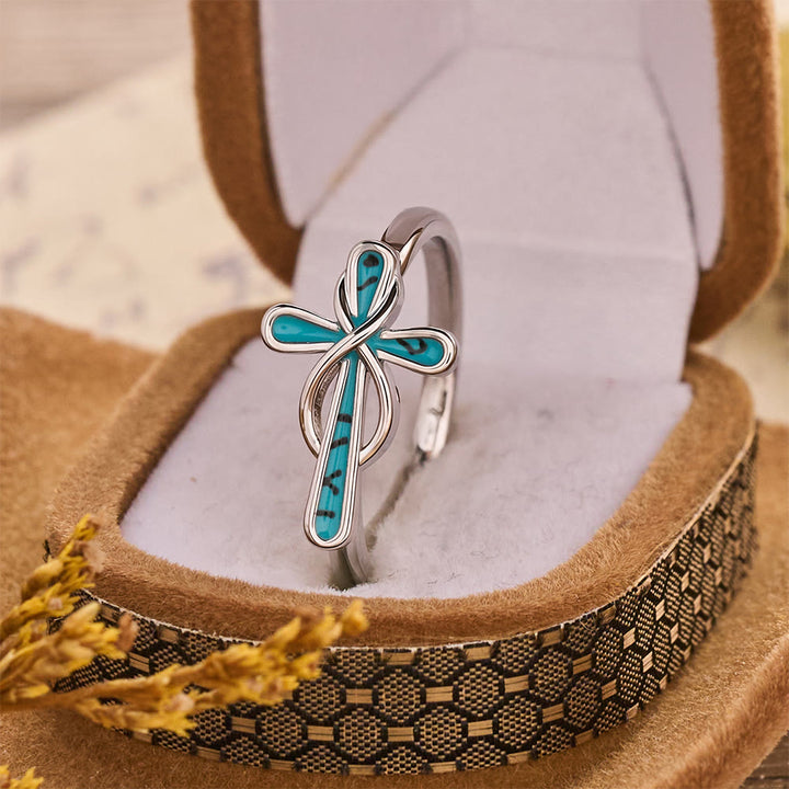 Christianartworkshop Dainty Intertwined Cross Infinity Ring: Symbol of Unbroken Divine Shelter - image 2