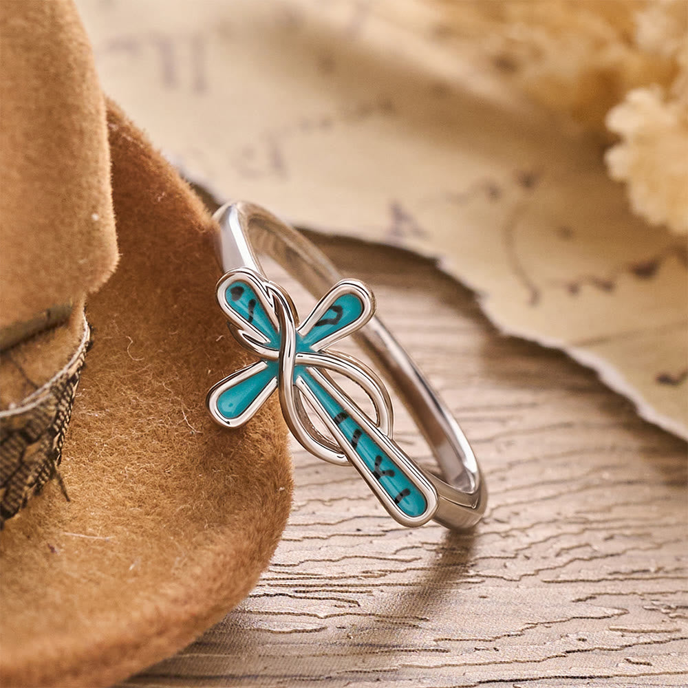 Christianartworkshop Dainty Intertwined Cross Infinity Ring: Symbol of Unbroken Divine Shelter - image 4