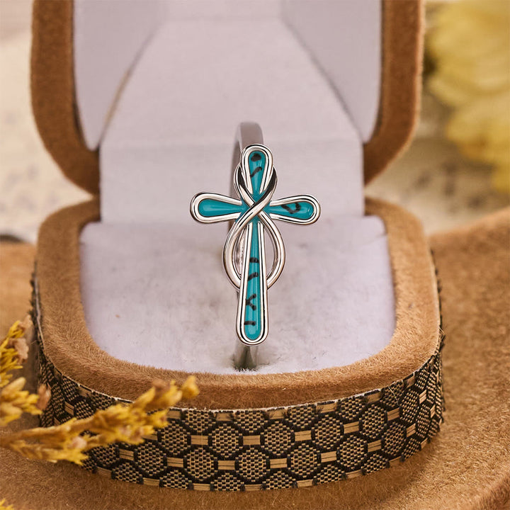 Christianartworkshop Dainty Intertwined Cross Infinity Ring: Symbol of Unbroken Divine Shelter - image 3