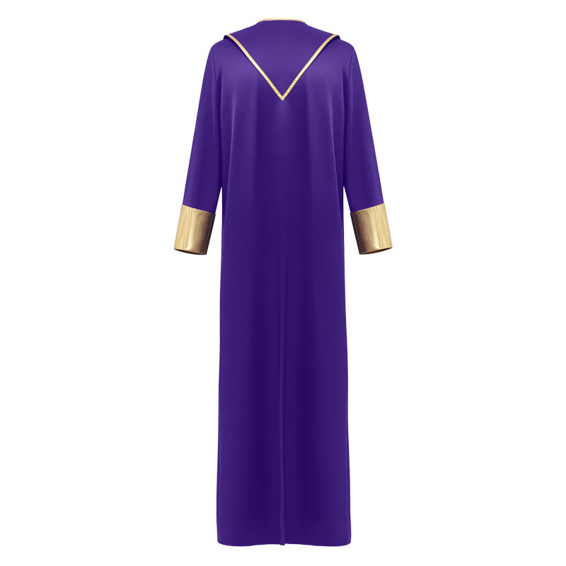 Christianartworkshop Traditional Pastor Robe With Vertical Cross Accents And Sleeve Trim Clergy Robe - image 20