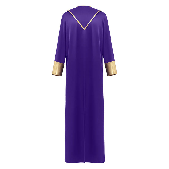 Christianartworkshop Traditional Pastor Robe With Vertical Cross Accents And Sleeve Trim Clergy Robe - image 20