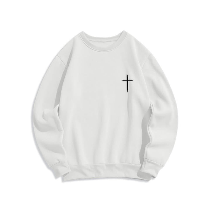 Christianartworkshop Love In Bloom Cross Back Print Fleece Sweatshirt - image 2