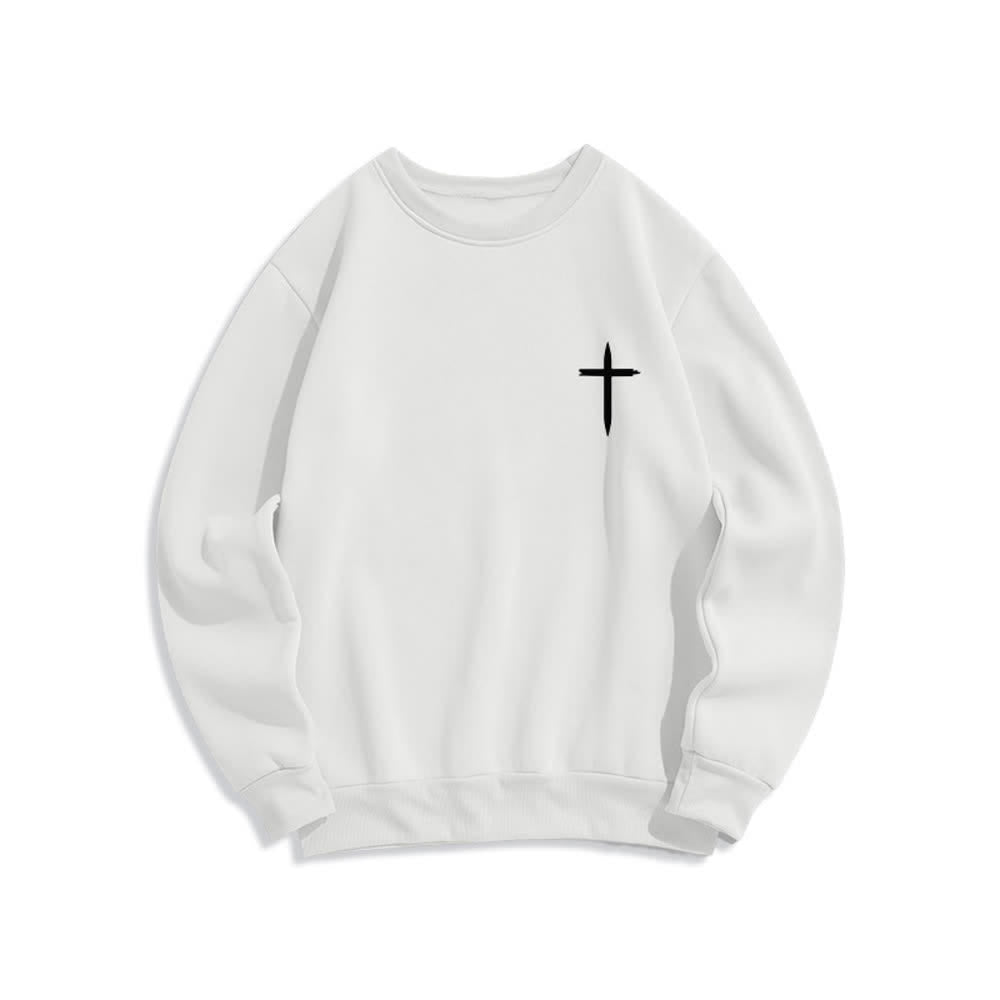 Christianartworkshop Jesus Is King Crown Back Print Crewneck Sweatshirt - image 5