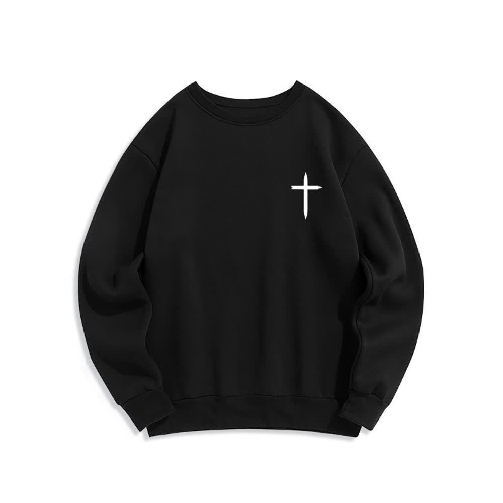 Christianartworkshop Jesus Is King Crown Back Print Crewneck Sweatshirt - image 2