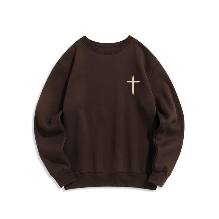 Christianartworkshop Jesus Is King Crown Back Print Crewneck Sweatshirt - image 8