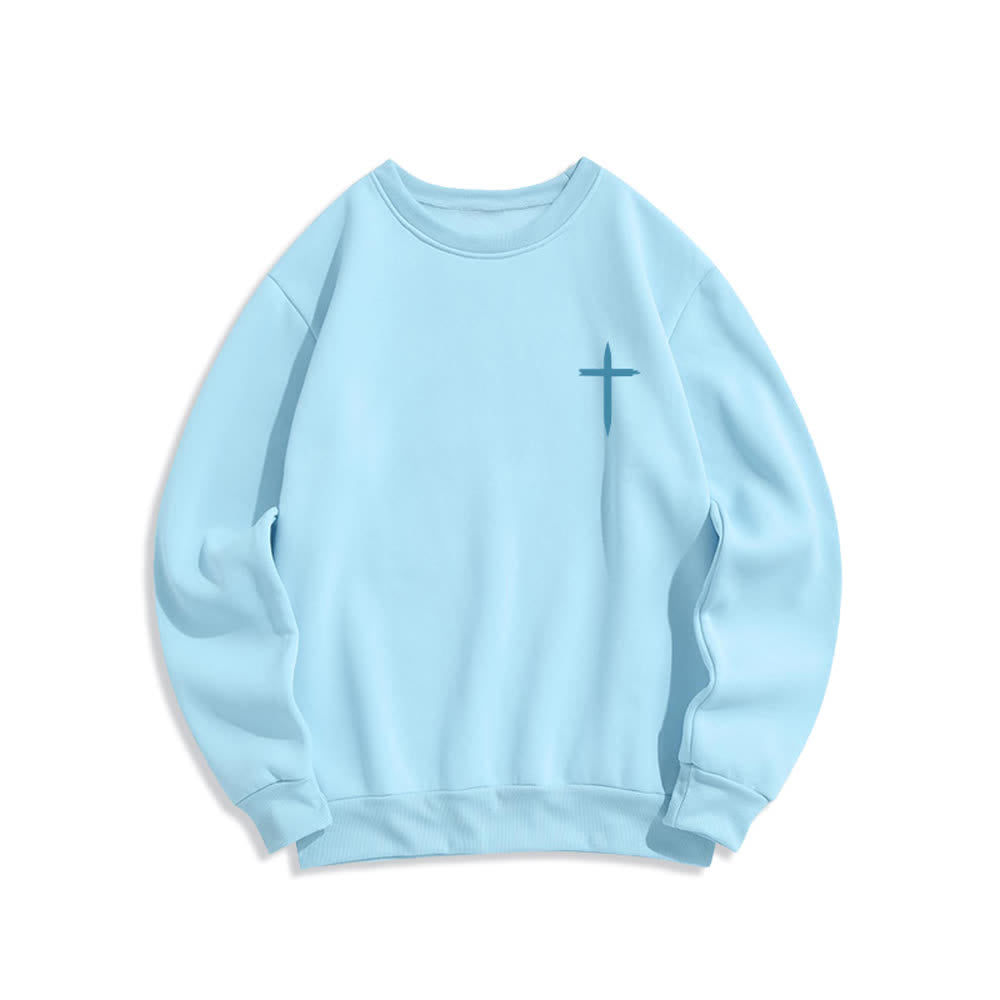 Christianartworkshop Jesus Is King Crown Back Print Crewneck Sweatshirt - image 11