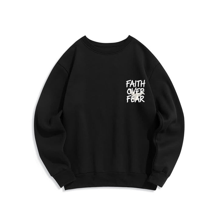 Christianartworkshop Faith Over Fear Dove Graphic Oversized Crewneck Sweatshirt - image 8