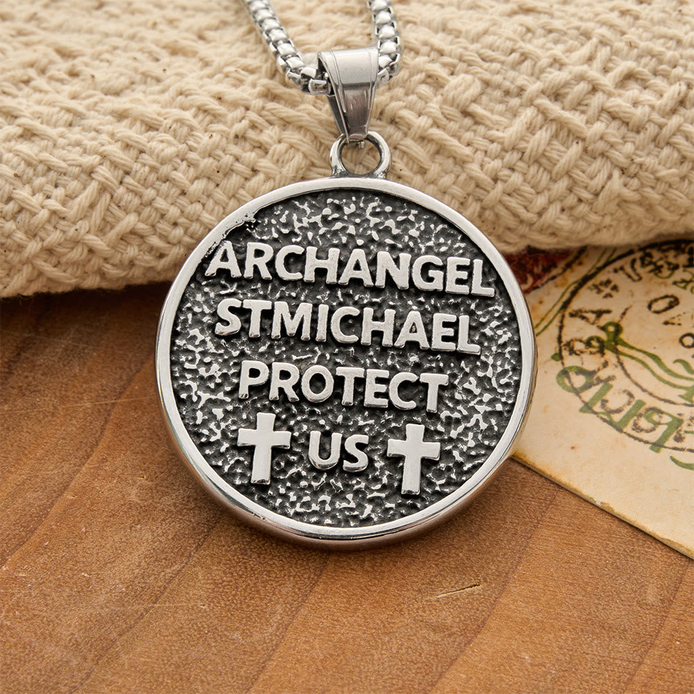 FREE Today: Vintage Relief Saint Michael Reversible Medallion Necklace: Emblem of Mighty Heavenly Protection - image 1