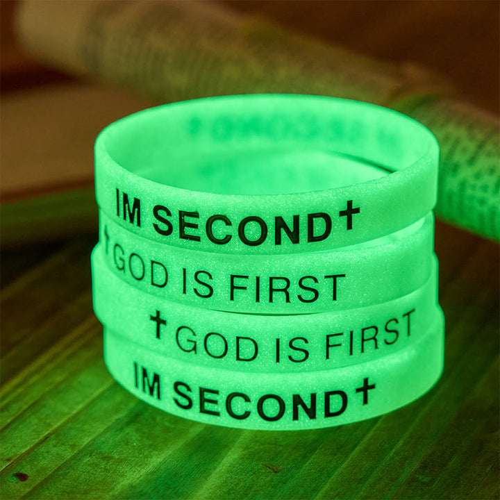 FREE Today: Luminous Cross Silicone Wristband With Inspirational Script: Emblem of Humble Sacred Surrender - image 0