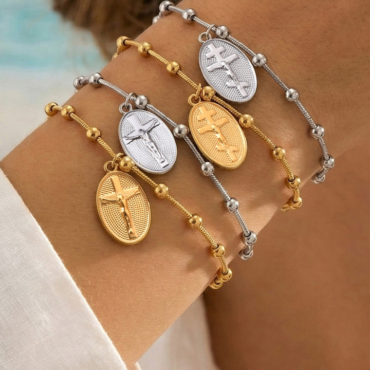 FREE Today: Textured Bead‑Chain Medal Bracelet: Token of Sustained Inner Fortitude - image 0