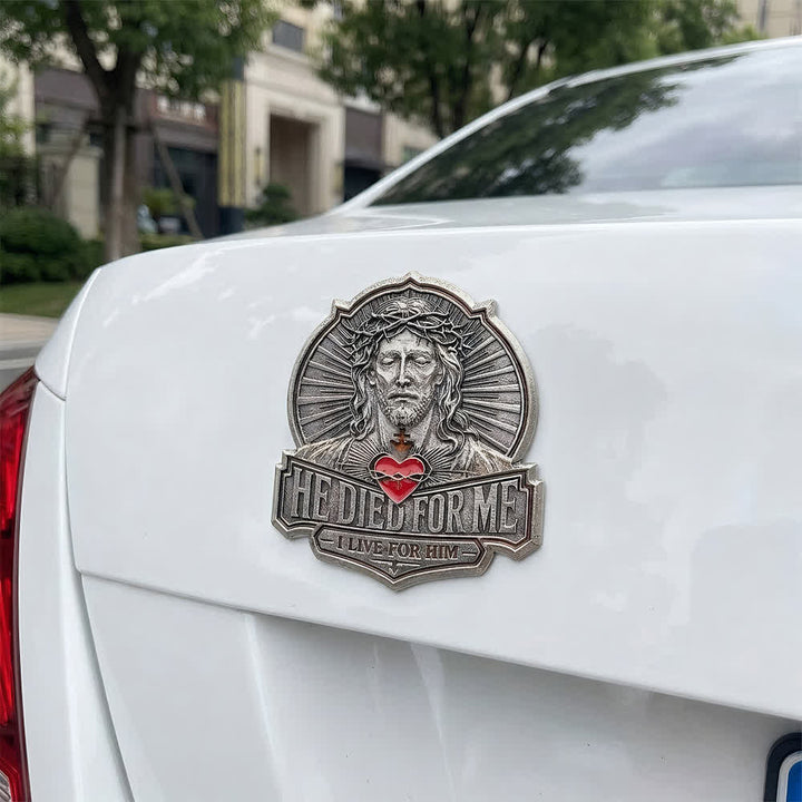 FREE Today: Vintage Magnetic He Died For Me Metal Car Emblem: Emblem of Boundless Loving Mercy - image 5
