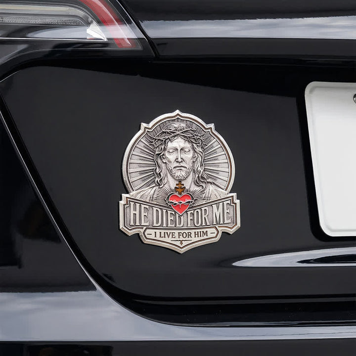 FREE Today: Vintage Magnetic He Died For Me Metal Car Emblem: Emblem of Boundless Loving Mercy - image 4