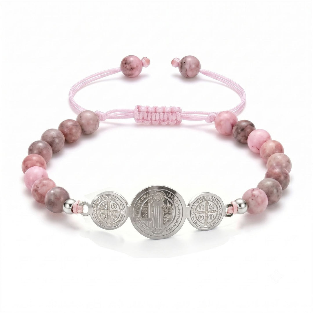 Christianartworkshop Slip Knot Adjustable Saint Beaded Bracelet Emblem Of Timeless Sacred Shelter - image 7