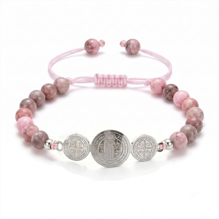 Christianartworkshop Slip Knot Adjustable Saint Beaded Bracelet Emblem Of Timeless Sacred Shelter - image 7