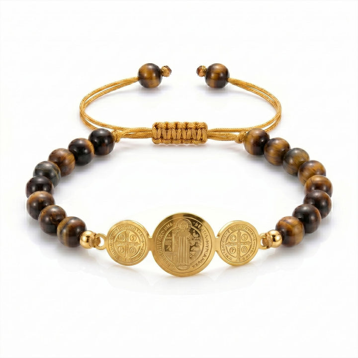 Christianartworkshop Slip Knot Adjustable Saint Beaded Bracelet Emblem Of Timeless Sacred Shelter - image 2