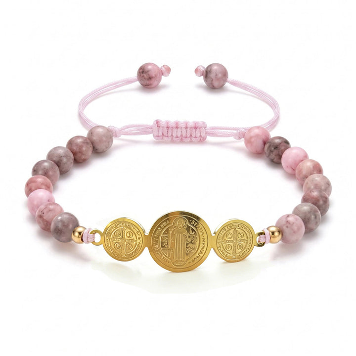 Christianartworkshop Slip Knot Adjustable Saint Beaded Bracelet Emblem Of Timeless Sacred Shelter - image 4