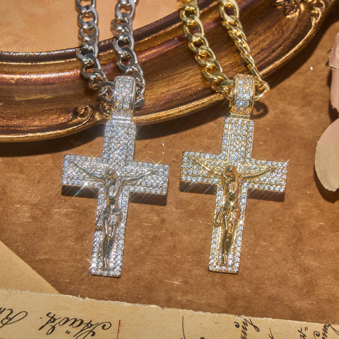FREE Today: Glam Bling Crucifix Curb Chain Necklace: Wearable Talisman Of Timeless Heavenly Grace - image 0