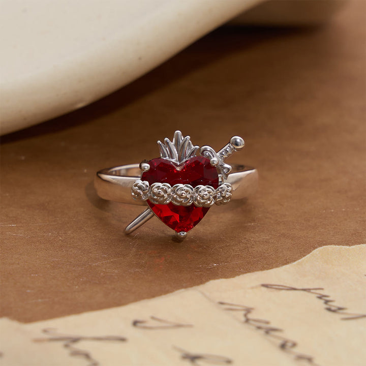 Christianartworkshop Sculpted Sacred Heart Open Band Ring: Emblem Of Tender Heavenly Shelter - Sacred Heart F( Suitable for US Sizes 6‑9) - image 9