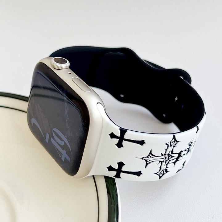 Christianartworkshop Gothic‑Style Multi‑Cross Silicone Watch Strap (Watch Not Included): Talisman Of Timeless Heavenly Grace - image 9