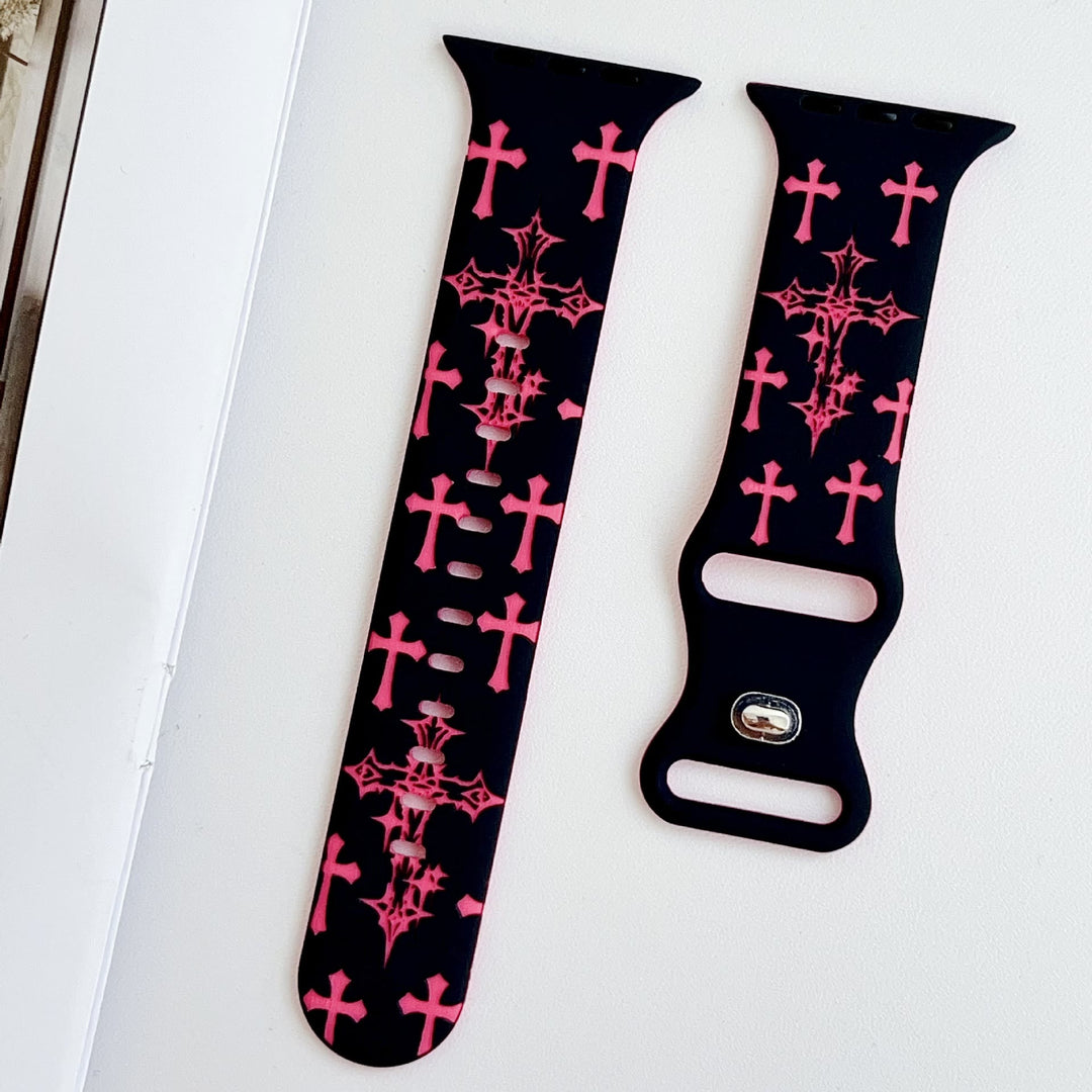 Christianartworkshop Gothic‑Style Multi‑Cross Silicone Watch Strap (Watch Not Included): Talisman Of Timeless Heavenly Grace - image 19