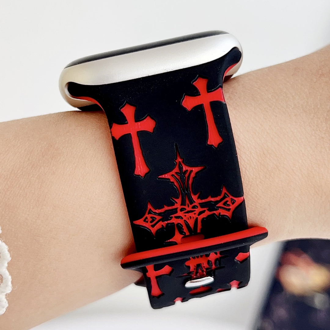 Christianartworkshop Gothic‑Style Multi‑Cross Silicone Watch Strap (Watch Not Included): Talisman Of Timeless Heavenly Grace - image 30