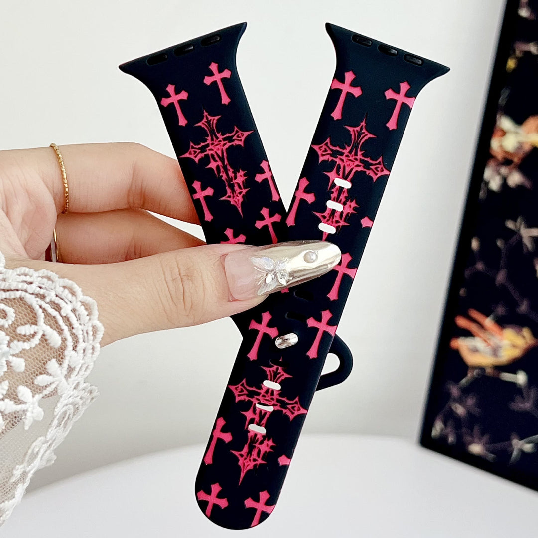 Christianartworkshop Gothic‑Style Multi‑Cross Silicone Watch Strap (Watch Not Included): Talisman Of Timeless Heavenly Grace - image 20