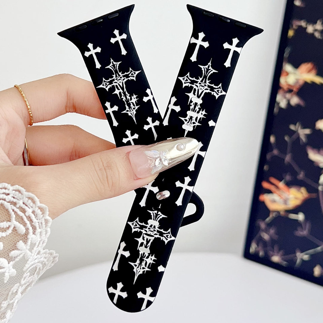 Christianartworkshop Gothic‑Style Multi‑Cross Silicone Watch Strap (Watch Not Included): Talisman Of Timeless Heavenly Grace - image 12